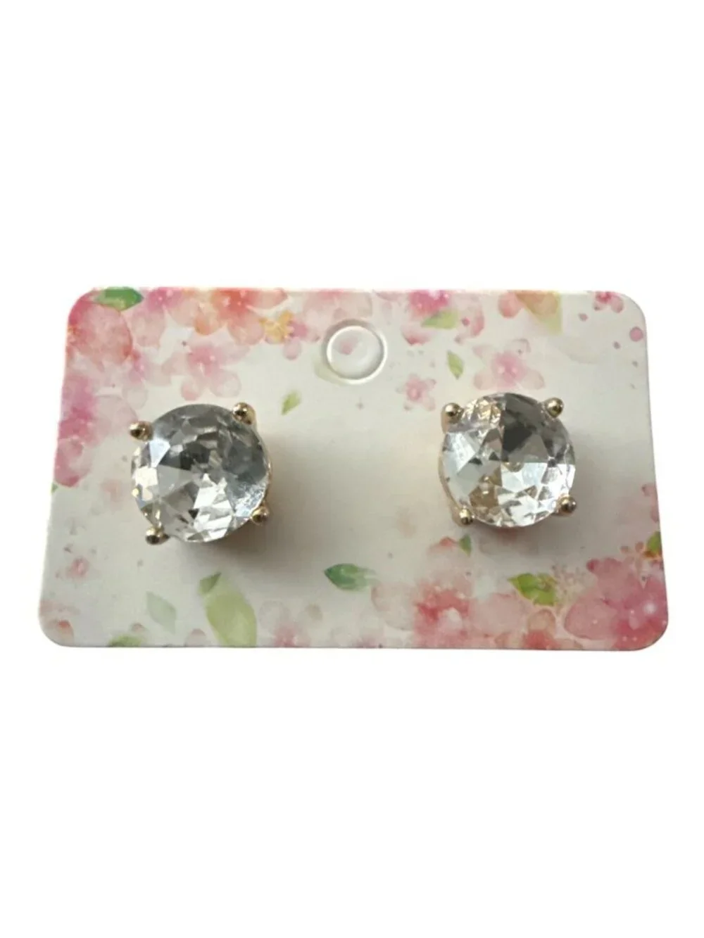 Kate Spade Crystal & Bow Stud Earrings Set Gold & Clear 2 Pairs Elegant Design